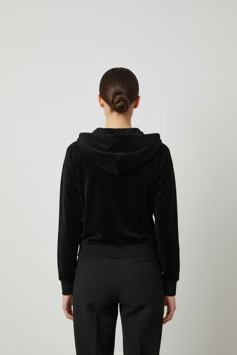 Juicy Couture Damen Kapuzenpullover Schwarz Größe XL