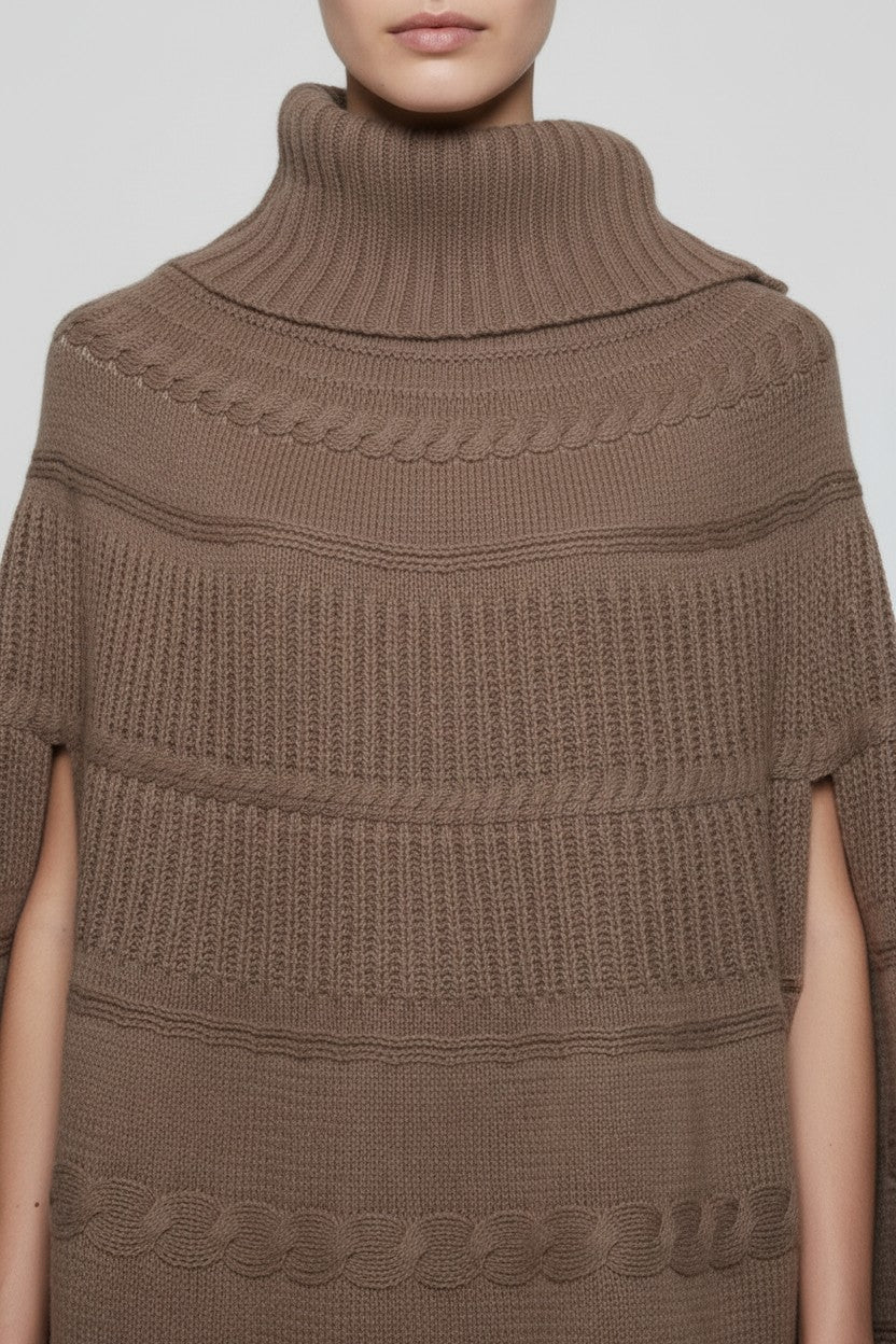 Tommy Hilfiger Damen Poncho Braun Größe XL