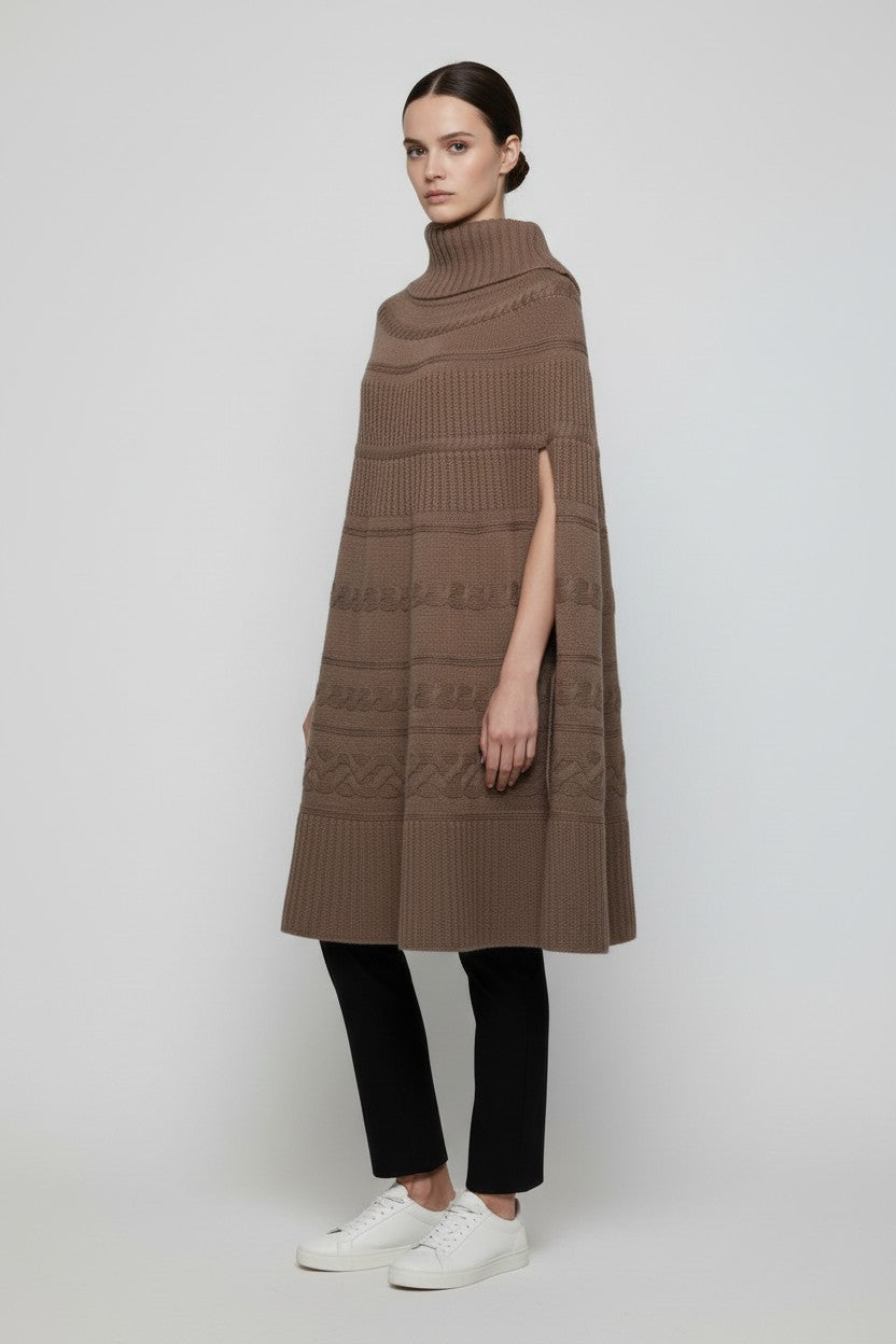 Tommy Hilfiger Damen Poncho Braun Größe XL