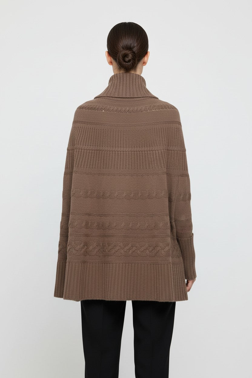 Tommy Hilfiger Damen Poncho Braun Größe XL