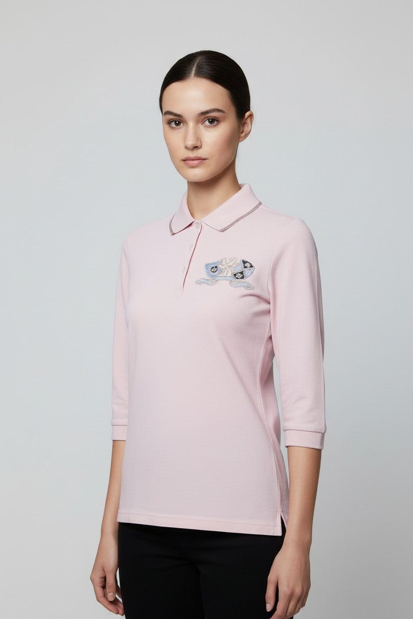 Tommy Hilfiger Damen Rugby Shirt Pink Größe S