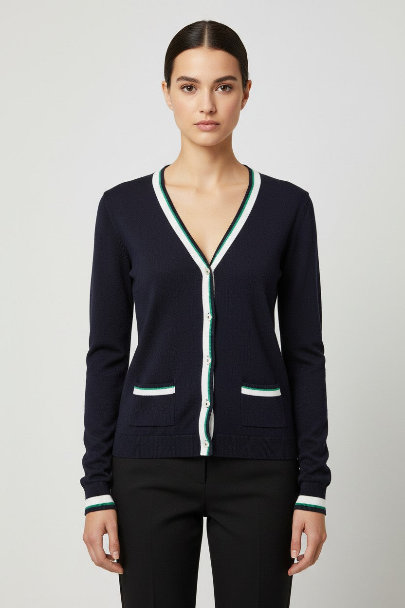 Tommy Hilfiger Damen Strickjacke Blau Größe S