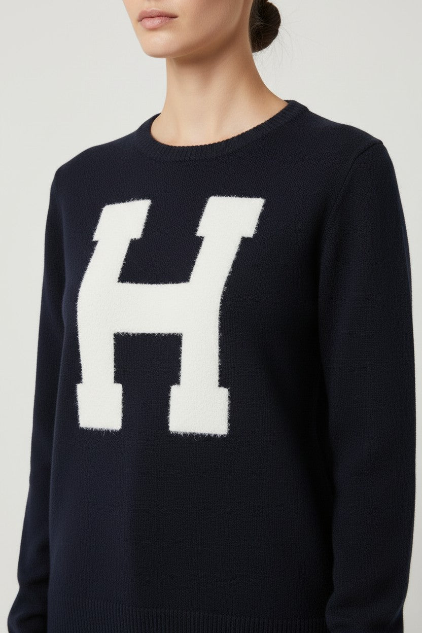 Tommy Hilfiger Damen Strickpullover Blau Größe S