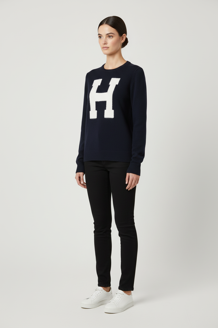 Tommy Hilfiger Damen Strickpullover Blau Größe S