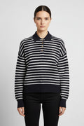 Tommy Hilfiger Damen Strickpullover Blau Weiß Größe S
