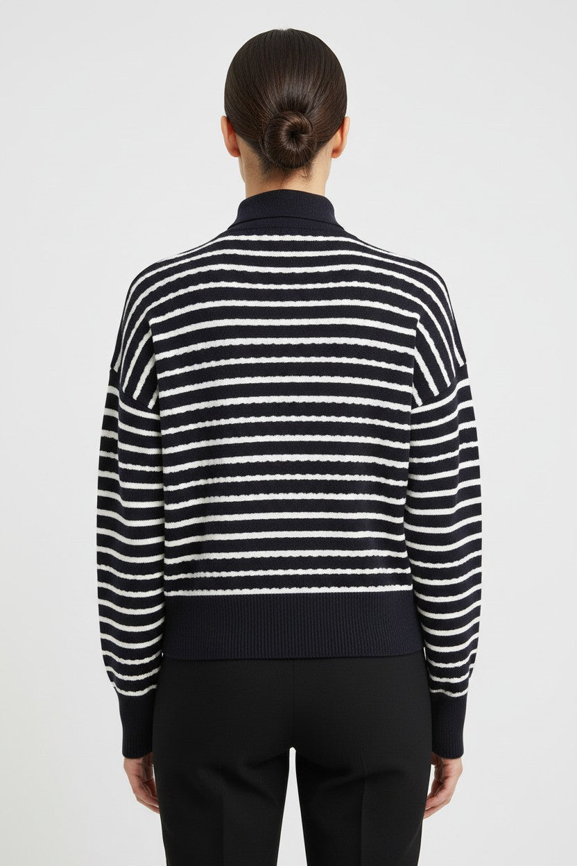 Tommy Hilfiger Damen Strickpullover Blau Weiß Größe S