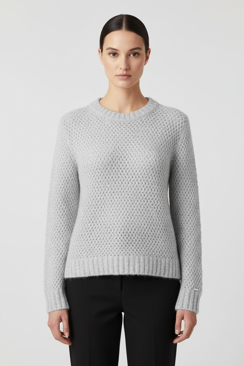 Tommy Hilfiger Damen Strickpullover Grau Größe S
