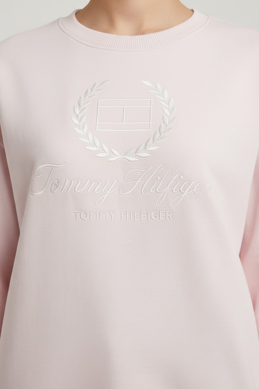 Tommy Hilfiger Damen Sweatshirt Pink Größe XL