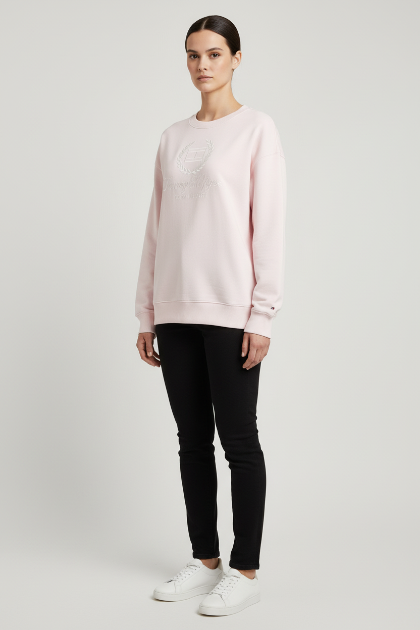 Tommy Hilfiger Damen Sweatshirt Pink Größe XL