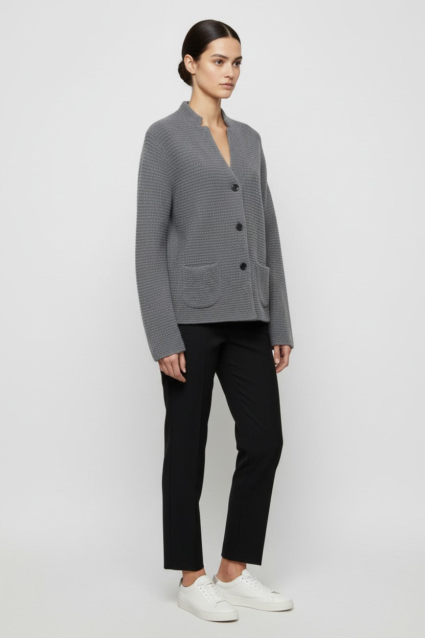 United Colors of Benetton Damen Strickjacke Grau Größe XL