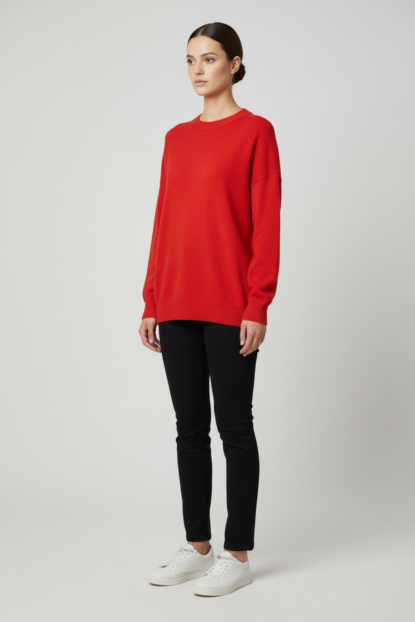 United Colors of Benetton Damen Strickpullover Rot Größe L/XL
