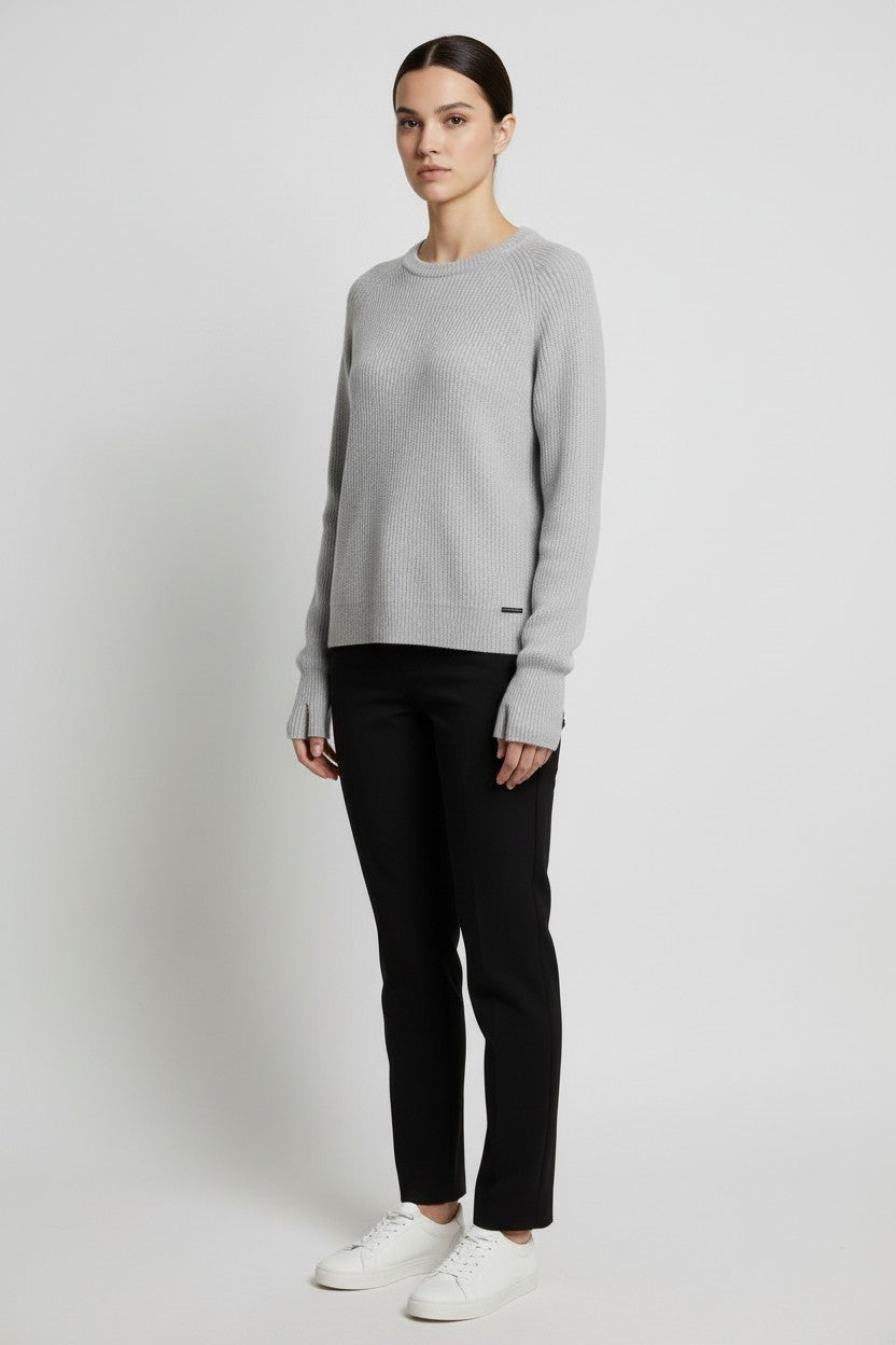 Diesel Damen Strickpullover Grau Größe XL