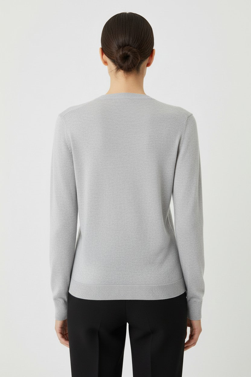ESPRIT Damen Pullover Grau Rot Schwarz Größe L