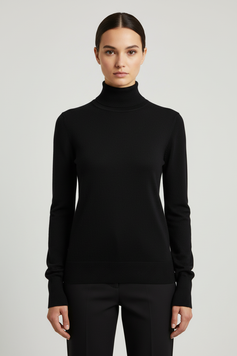 ESPRIT Damen Rollkragenpullover Schwarz Größe XS