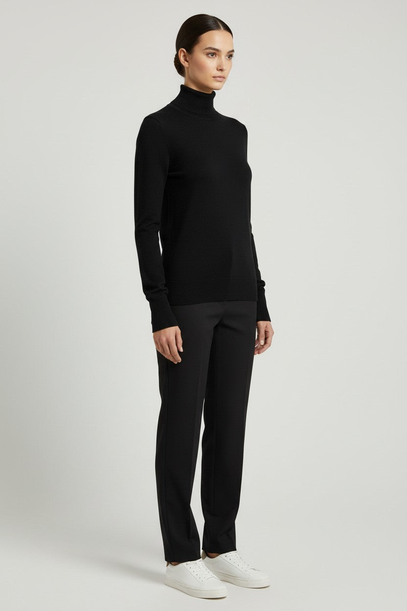 ESPRIT Damen Rollkragenpullover Schwarz Größe XS