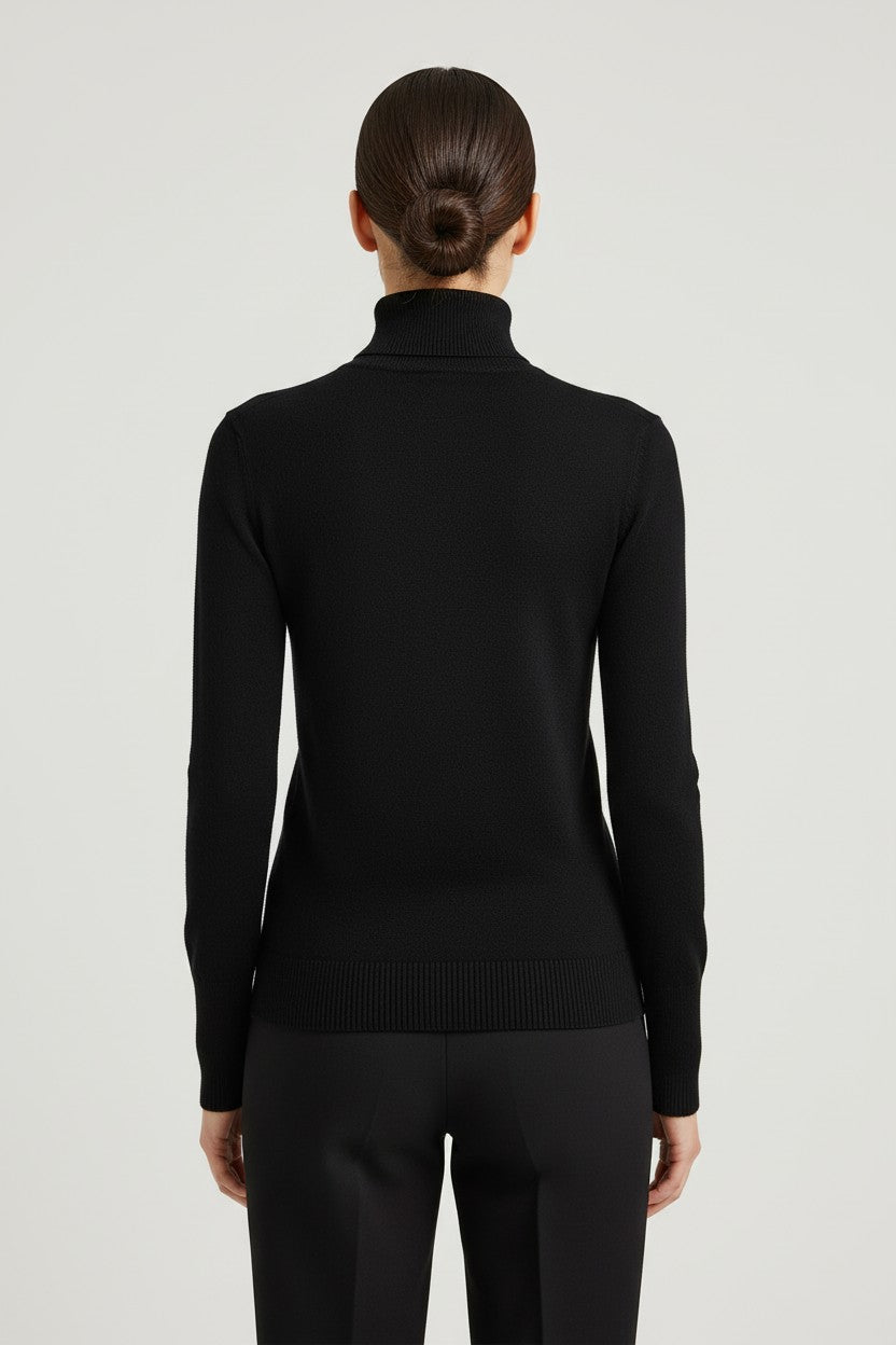 ESPRIT Damen Rollkragenpullover Schwarz Größe XS