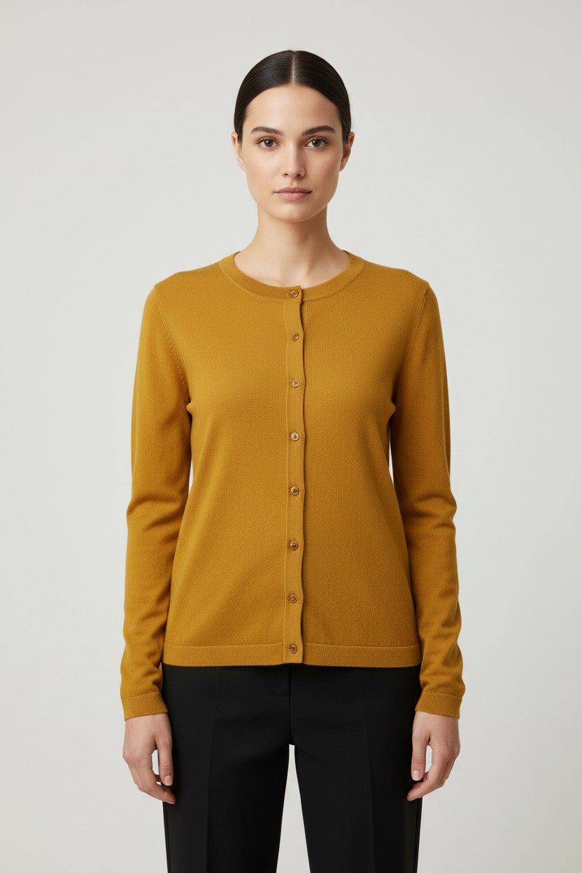 ESPRIT Damen Strickjacke Gelb Größe XL