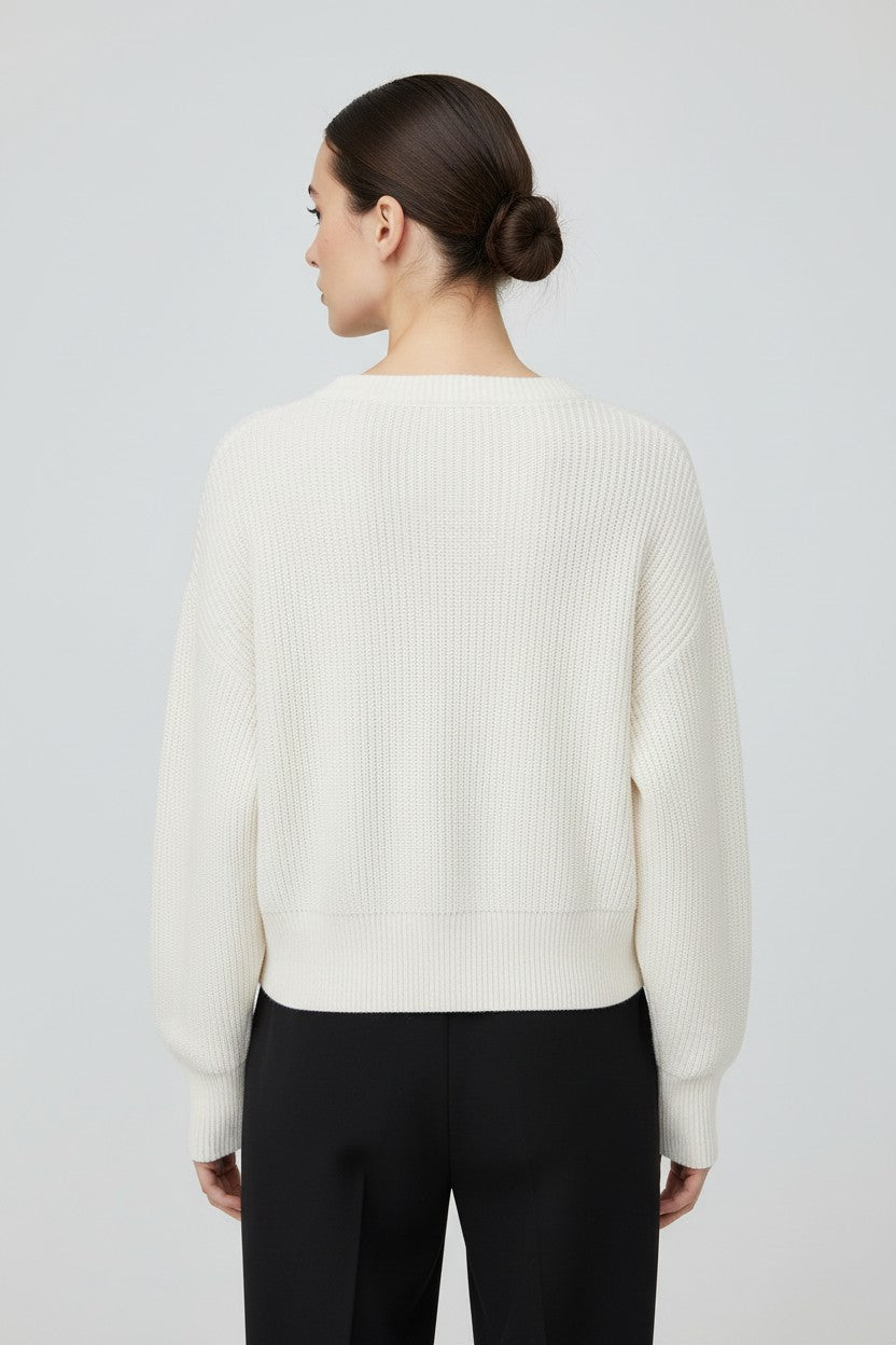 ESPRIT Damen Strickjacke Weiß Größe S