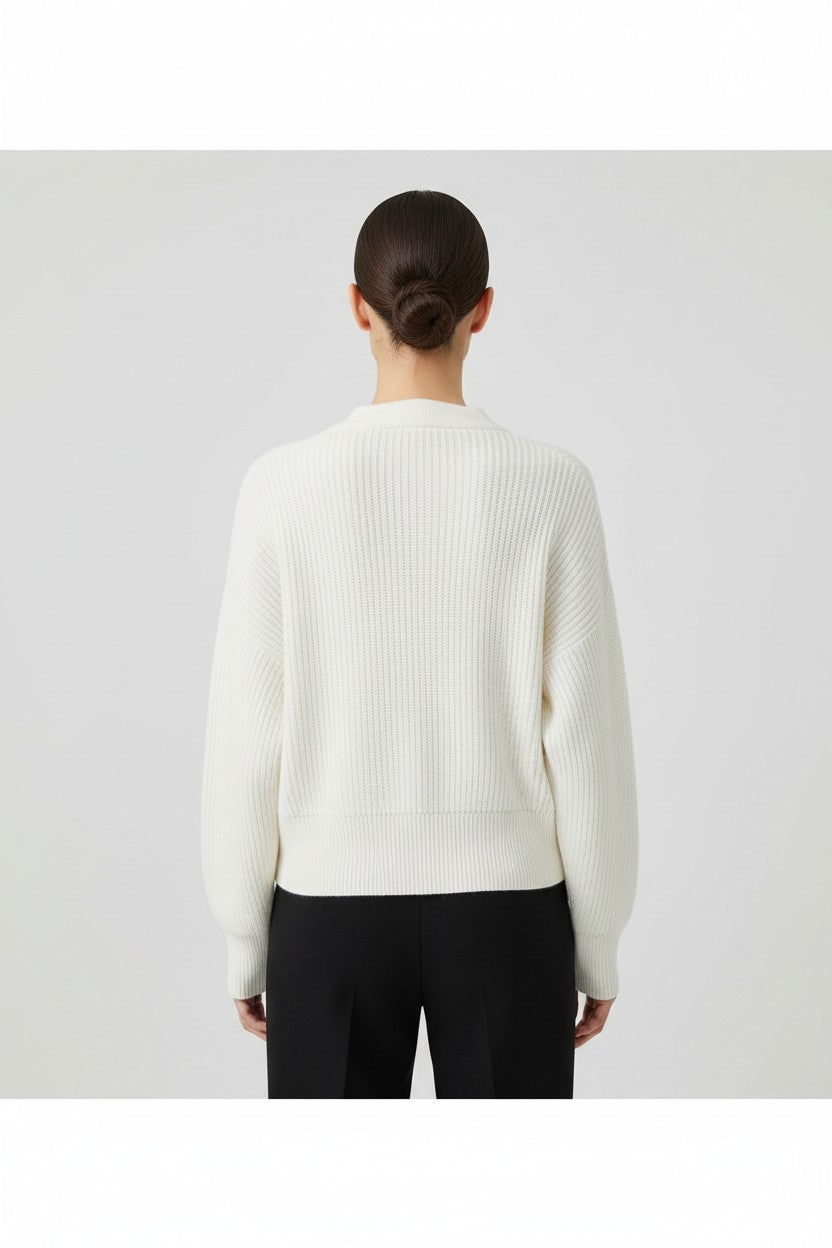 ESPRIT Damen Strickjacke Weiß Größe S