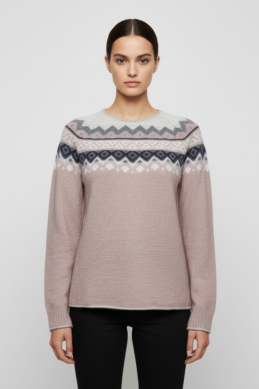 ESPRIT Damen Strickpullover Beige Grau Größe M
