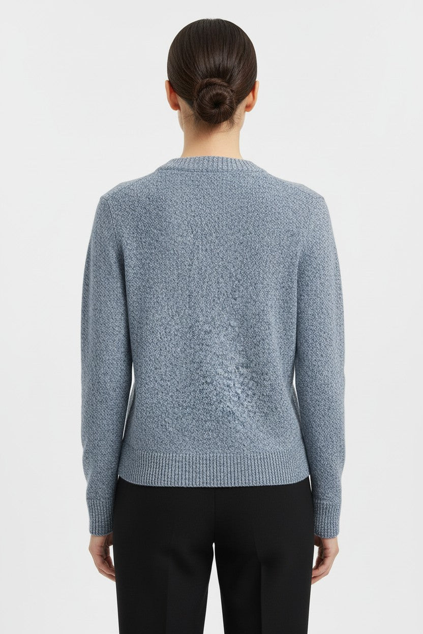 ESPRIT Damen Strickpullover Blau Weiß Schwarz Größe S