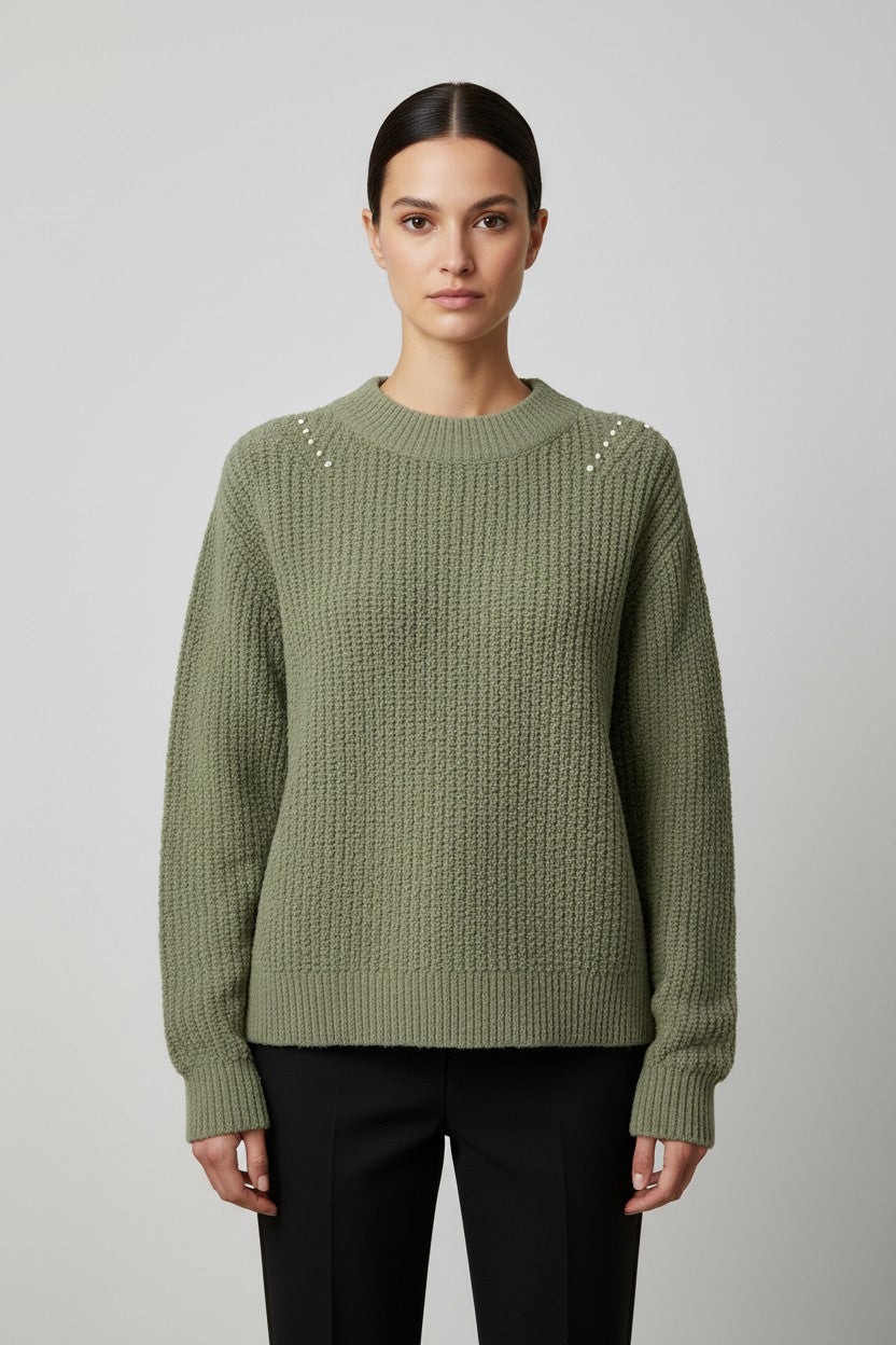 ESPRIT Damen Strickpullover Grün Größe M