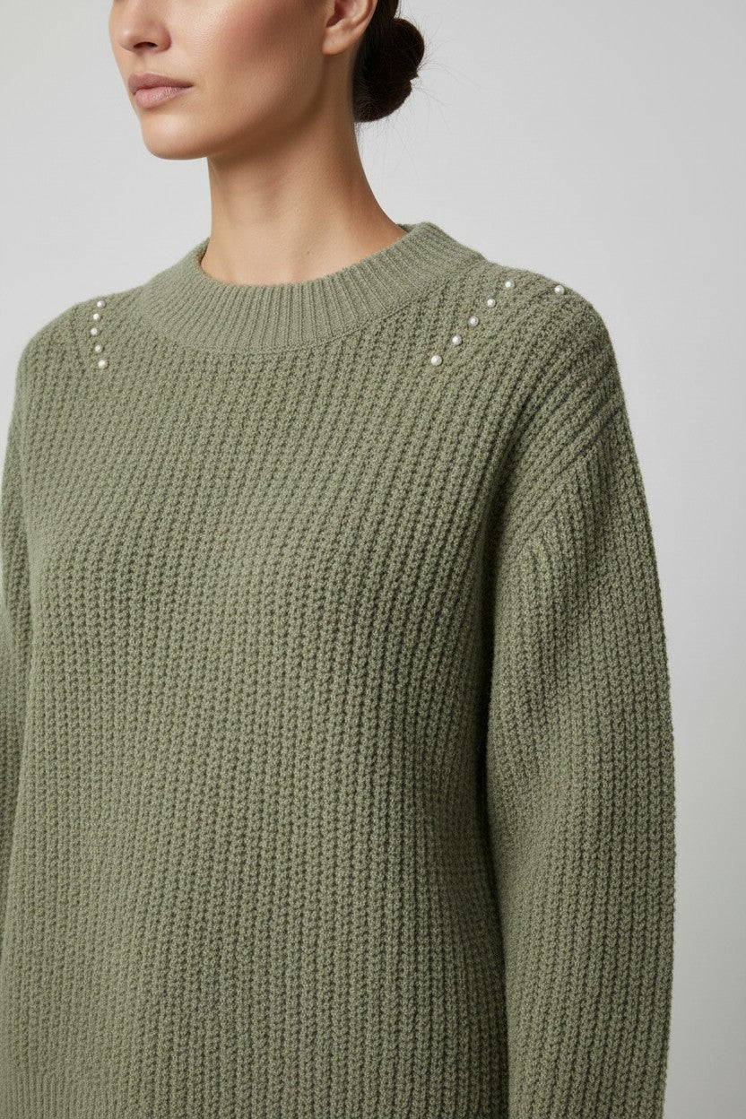 ESPRIT Damen Strickpullover Grün Größe M