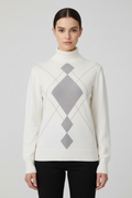 ESPRIT Damen Strickpullover Weiß Grau Größe S