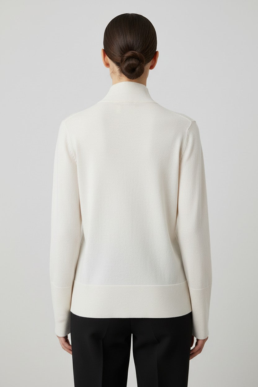ESPRIT Damen Strickpullover Weiß Grau Größe S