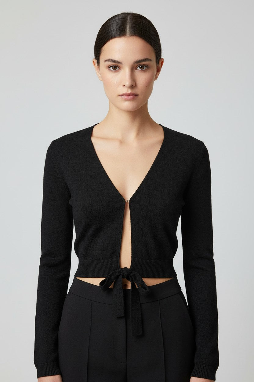 ESPRIT Damen Wickeljacke Schwarz Größe XS