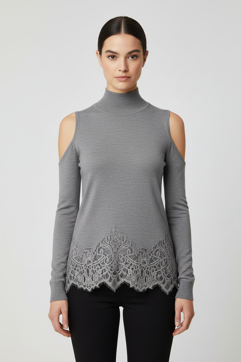 Guess Damen Strickpullover Grau Größe S