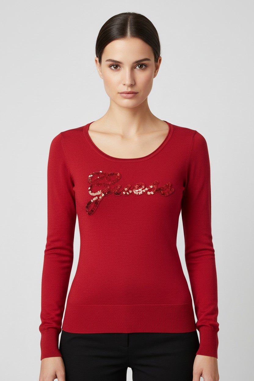 Guess Damen Strickpullover Pink Größe S