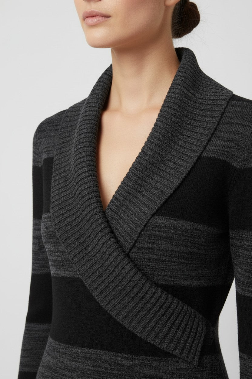 Guess Damen Strickpullover Schwarz Grau Größe S