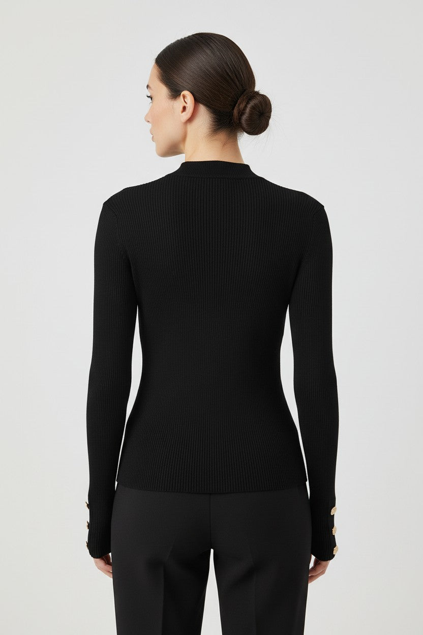 Guess Damen Strickpullover Schwarz Größe M