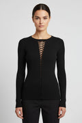 Guess Damen Strickpullover Schwarz Größe XS
