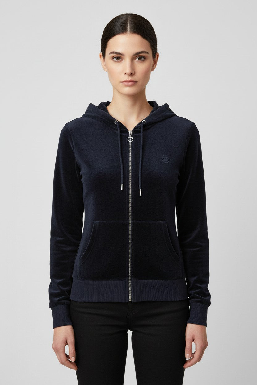 Juicy Couture Damen Kapuzenpullover Blau Größe XS