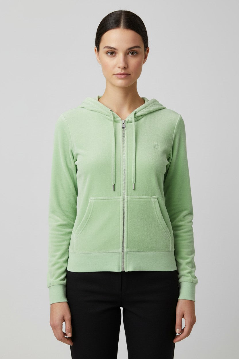 Juicy Couture Damen Kapuzenpullover Grün Größe S