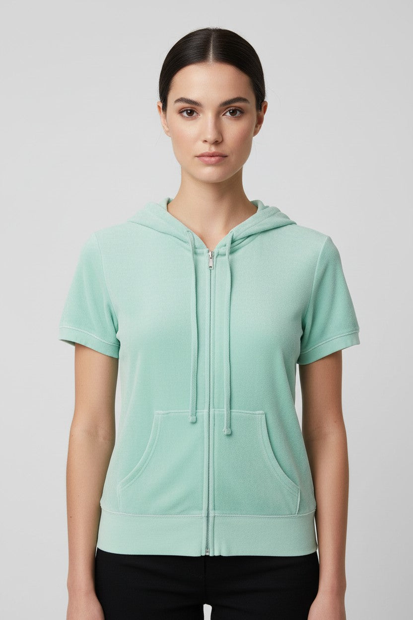 Juicy Couture Damen Kapuzenpullover Grün Größe S