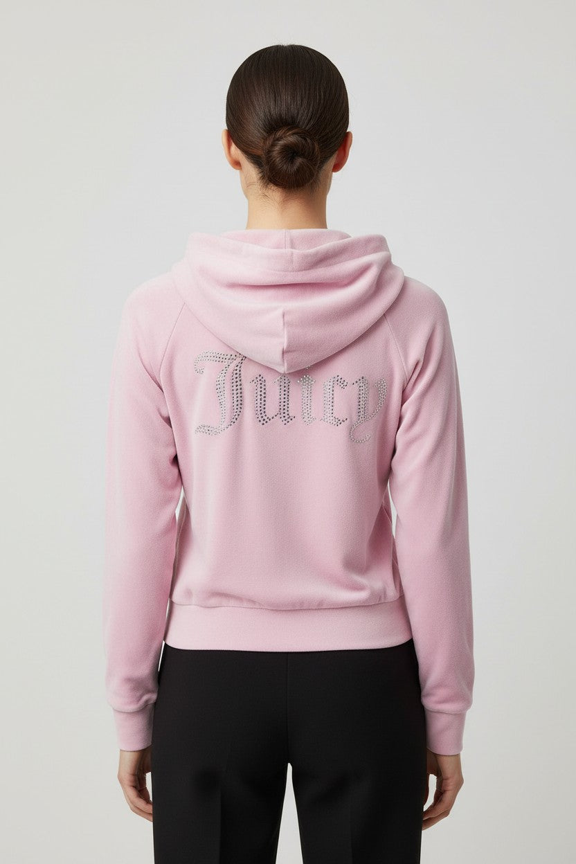 Juicy Couture Damen Kapuzenpullover Lila Größe S