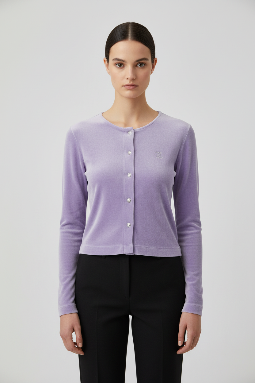 Juicy Couture Damen Strickjacke Lila Größe S
