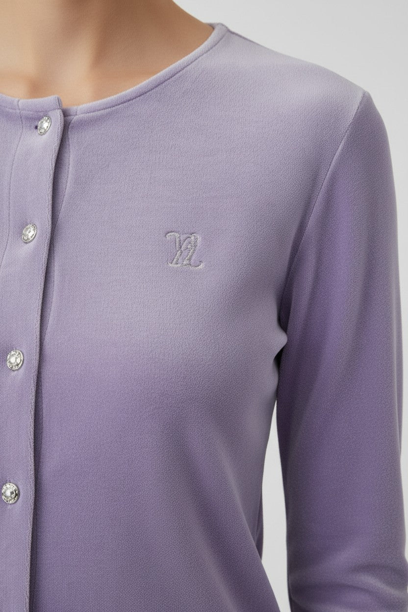 Juicy Couture Damen Strickjacke Lila Größe S