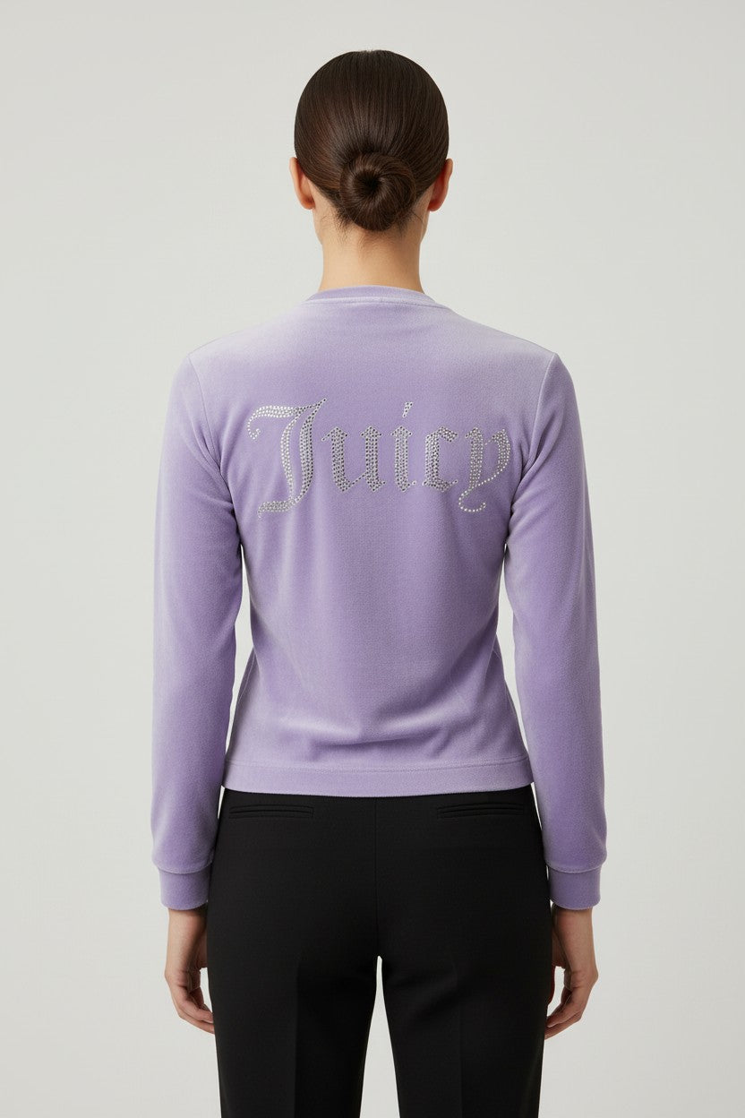 Juicy Couture Damen Strickjacke Lila Größe S