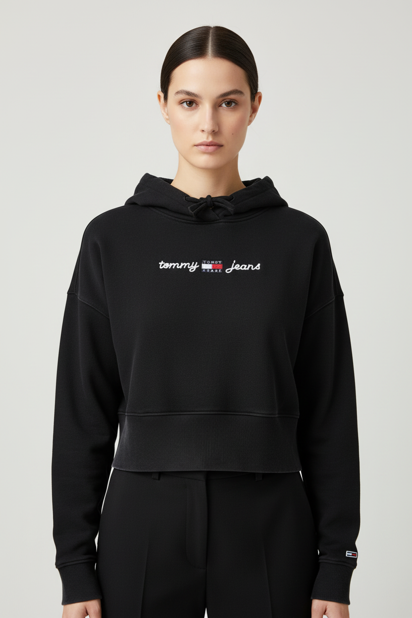 Tommy Hilfiger Damen Kapuzenpullover Schwarz Größe S