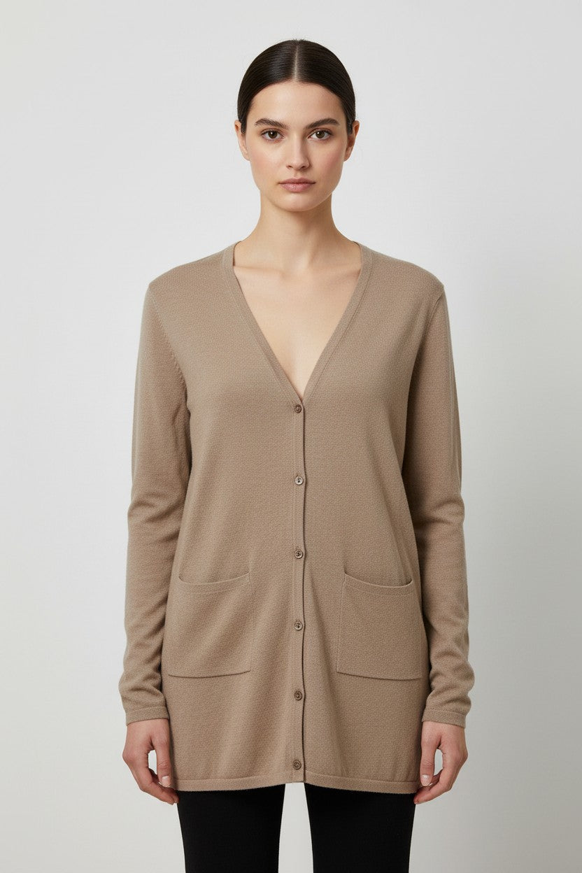 Tommy Hilfiger Damen Strickjacke Beige Größe XL