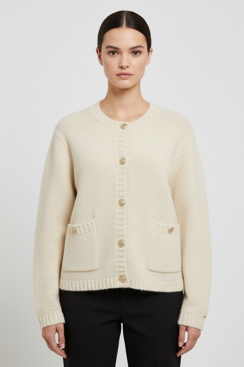 Tommy Hilfiger Damen Strickjacke Beige Größe XL