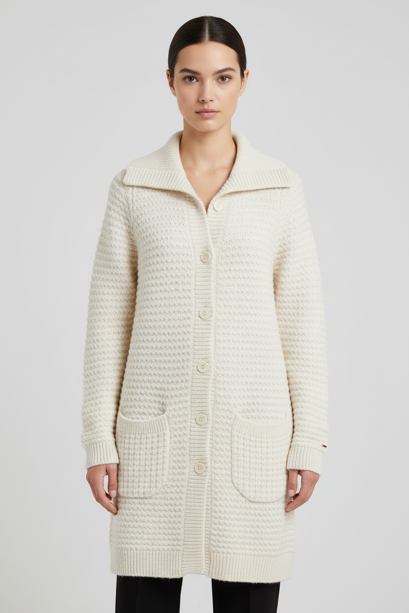 Tommy Hilfiger Damen Strickjacke Beige Größe XL