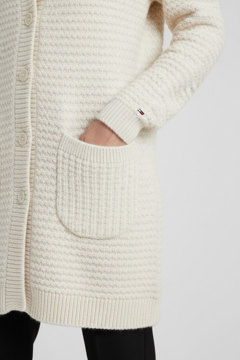 Tommy Hilfiger Damen Strickjacke Beige Größe XL