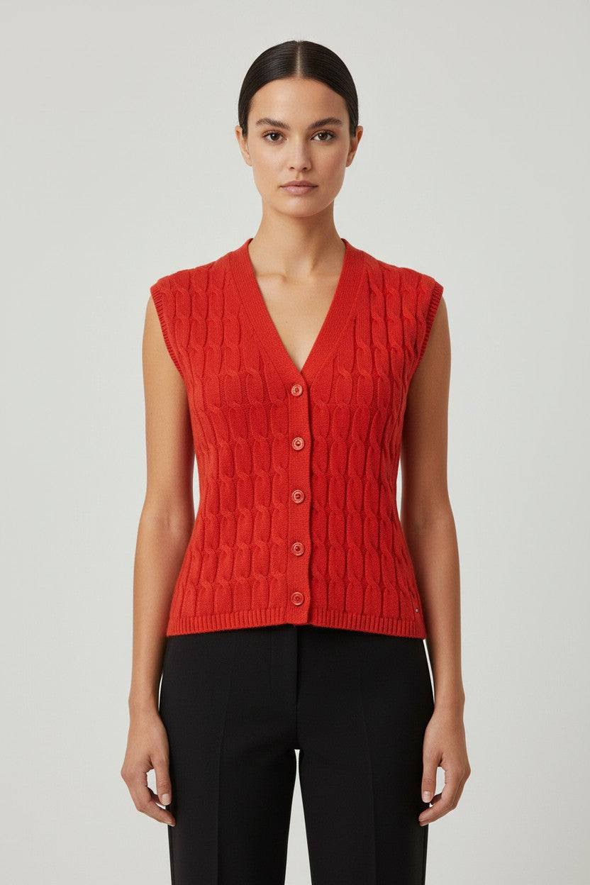 Tommy Hilfiger Damen Weste Rot Größe XS