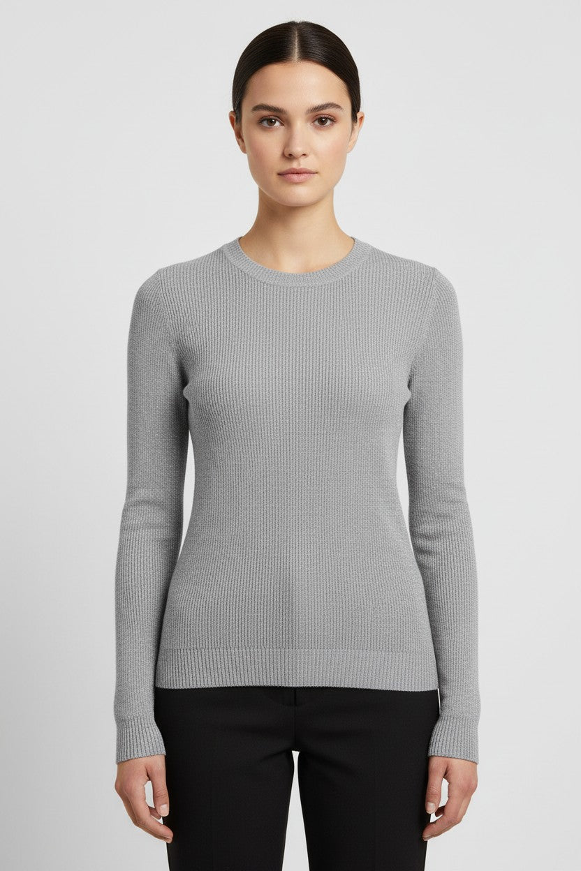Tommy Hilfiger Damen Strickpullover Grau Silber Größe M