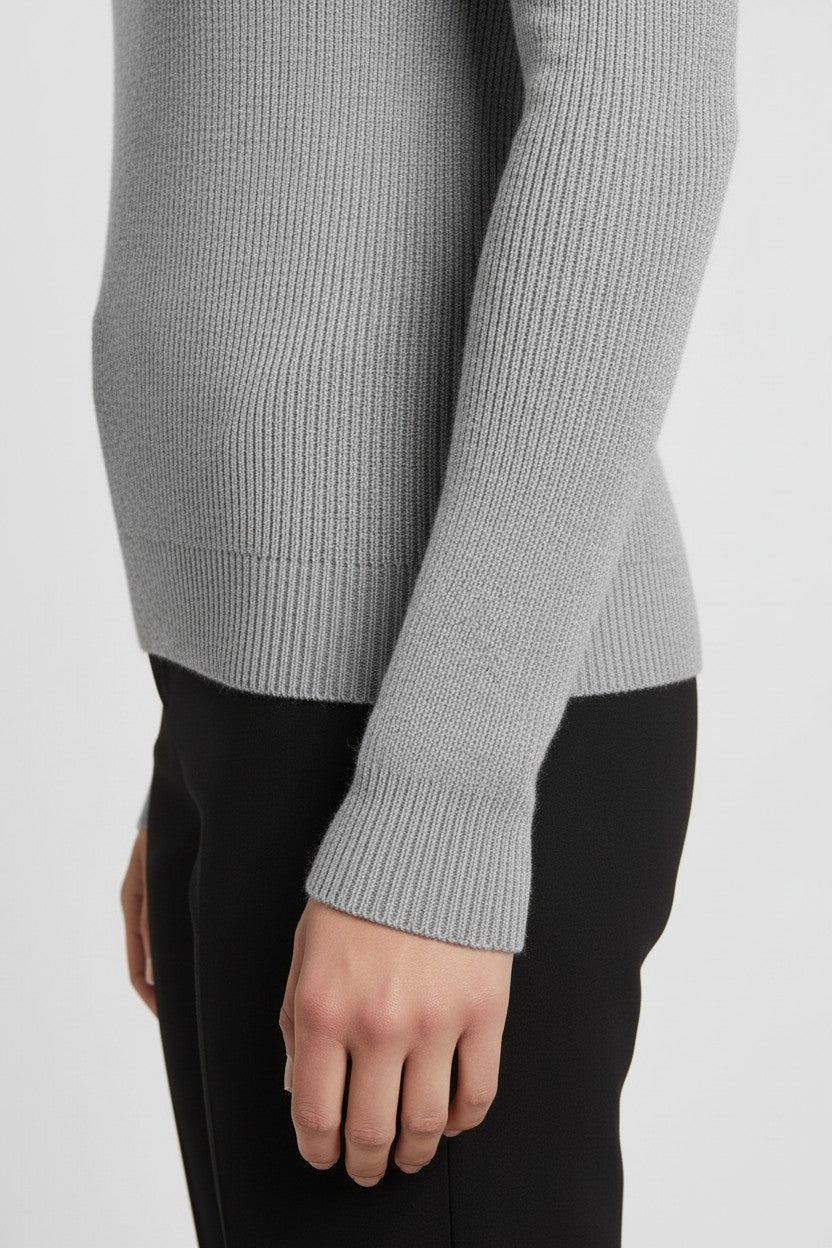Tommy Hilfiger Damen Strickpullover Grau Silber Größe M